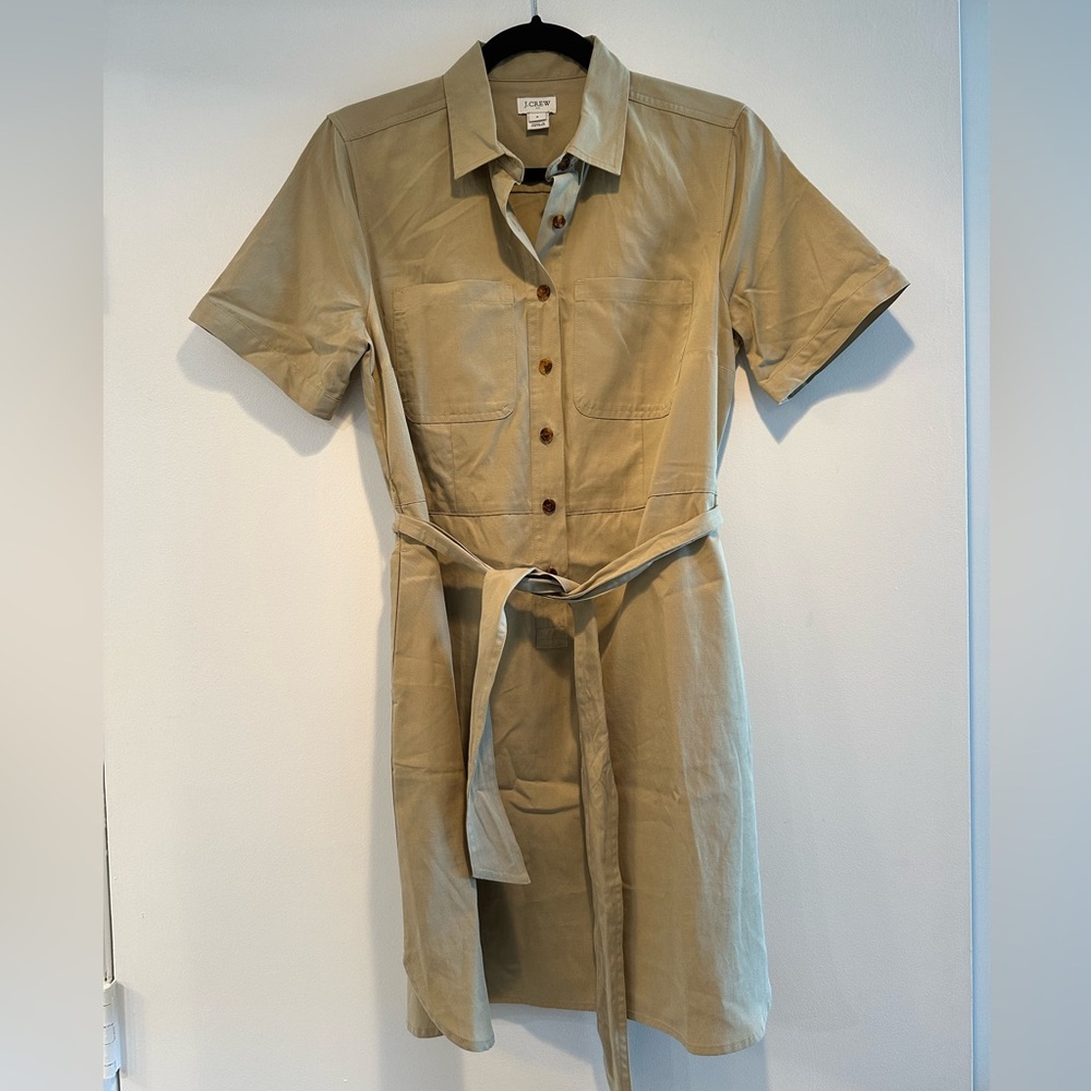 J.Crew Utility Khaki Shirt Dress